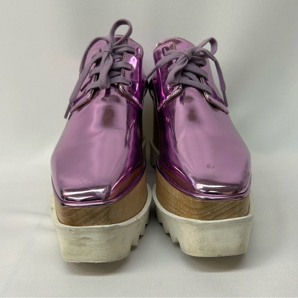Stella McCartney Elyse Metallic Pink Platform Size 8 / 38 - Picture 13 of 15